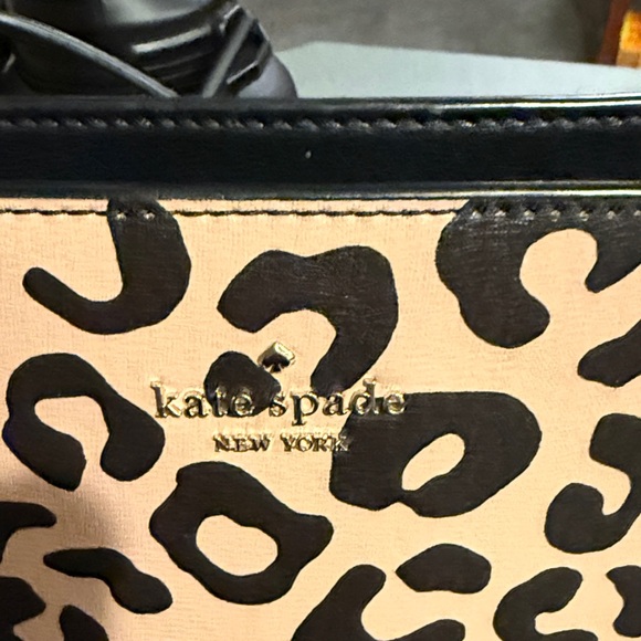 Kate Spade Leopard Print Tote with Black Accents - Picture 2 of 13